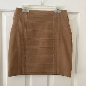 Jo No Fui Wool Mini Skirt- Camel, 40/XS